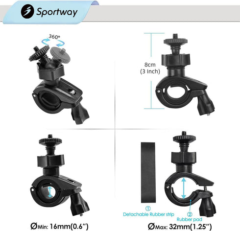 Bike Bracket Bicycle Mount Holder for GoPro Hero, Outdoor Portable Bluetooth Speakers/Cameras