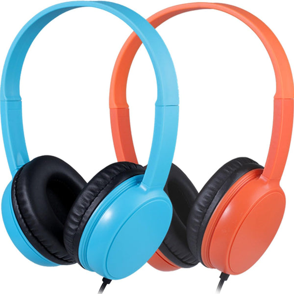 Waneni Wired Headphones Bulk 2 Pack for Classroom School, 3.5mm Pulg, Lightweight, Sturdy