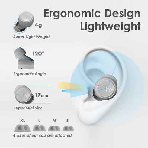 PALOVUE Wireless Earbuds, Bluetooth 5.3 Earphones with Built-in Mic, 35H Playtime, Compact Charging Case