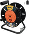 EP Extension Cord Storage Reel with 4-Grounded Outlets, Heavy Duty Open Cord Reel for Power Cords