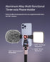 Xixan Metal Phone Tripod Mount Adapter, Smartphone Holder Clamp Support Stand with Cold Shoe, Compatible with iPhone