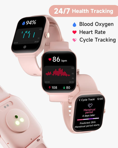 Smart Watch for Women, Alexa Built-in, 1.95" Fitness Tracker with Call Function, IP68 Waterproof, Heart Rate Sleep
