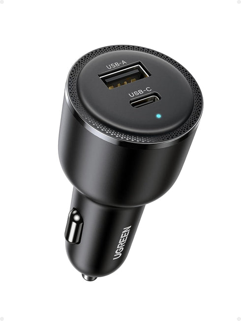 UGREEN 63W USB C Car Charger Adapter, PPS 45W Super Fast Charging for iPhone 15/14/13/12, Galaxy S24/S23/S22
