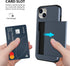 ZUSLAB Card Holder Slot Case for Apple iPhone 15 6.1 Inches 2023, Phone Wallet Case with 1 Tempered Glass Screen