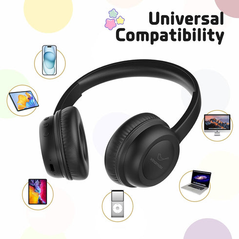 85dBVolume 30H vinamass Kids Bluetooth Headphones,Kids Wireless Headphone with Limiter, Playtime, Adjustable