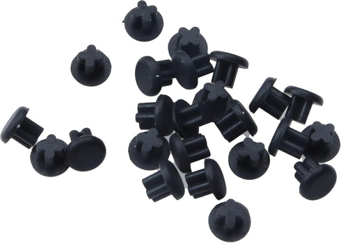25 pcs Rubber Dust Plugs Caps for 3.5 mm Headphone Jack, Small Protector Covers for Mobile Phone, Laptop, Black