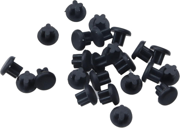 25 pcs Rubber Dust Plugs Caps for 3.5 mm Headphone Jack, Small Protector Covers for Mobile Phone, Laptop, Black