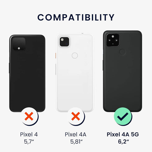 kwmobile Case Compatible with Google Pixel 4a 5G - Slim Protective TPU Silicone Phone Cover, Arctic Night