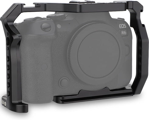 Leftfoto Camera Full Cage for Canon R5 R6 Mirrorless,Extension Mount Microphone Fill Light