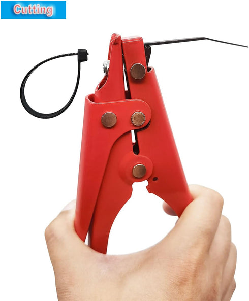 Zip Tie Tool, Zip Tie Gun for Tensioning and Cutting Plastic Nylon Cable Ties Under 3/8 Inch