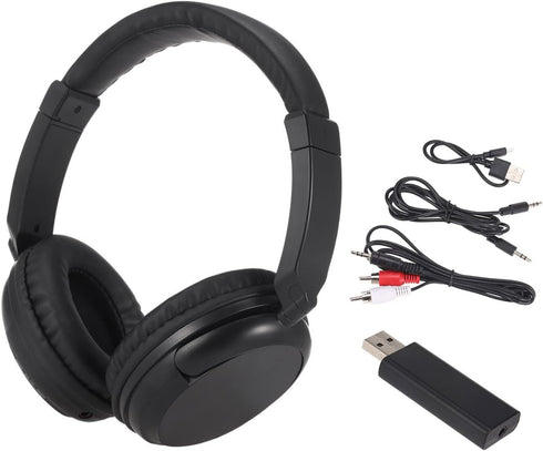 Sunydog FM Headphones Over-Ear Music Earphones with Transmitter 3.5mm Cable, Wired Headset Support