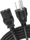 Bicmice 18AWG Power Cord, 6Ft NEMA 5-15P to C13 Power Cable for TV, Computer, Monitor, Printer, Samsung Dell LG