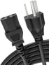 Bicmice 18AWG Power Cord, 6Ft NEMA 5-15P to C13 Power Cable for TV, Computer, Monitor, Printer, Samsung Dell LG