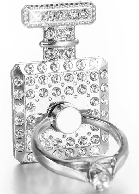 Bling Glitter Sparkly Phone Finger Rings Holder - Cute Pop Ring Stand for iPhone Case, Silver Gold Pink