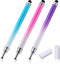 2 in 1 Stylus Pens for Touch Screens, 3 Pcs Stylus Pencil with Transparent Disc & Silicone Tip for All Touch Devices
