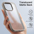 JETech iPhone 15 Pro Case 6.1-Inch, Shockproof Military Grade, Frosted Translucent Back, Anti-Fingerprint (Natural