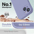 LOVE 3000 Lavender Grey Case for iPhone 14, Premium Silicone with Soft Anti-Scratch Microfiber Lining