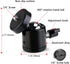 Universal 1/4" Swivel Mini Ball Head Screw Tripod Mount(2 Pack), EszkozTA360 Degree Rotating Mount Base Adapter for DSLR Cameras HTC Vive Tripods Monopods Camcorder Light Stand…