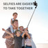 KOMI Selfie Stick Tripod with Fill Light, Stable Stand with Detachable Bluetooth Remote for iPhone and GoPro