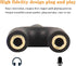Mini U Shape Headphone Mic Splitter, 1 Male to 2 Female AUX Audio Converter, 2 Pack