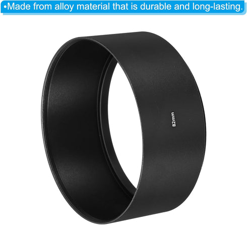 PATIKIL 82mm Lens Hood, Long Focus Frosted Surface Anti-reflective Hood with Cleaning Cloth for Nikon, Fujifilm, Pentax