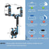 ILKCC 360 Rearview Mirror Phone Holder for Car, Rotating and Retractable Multifunctional Rear View Phone Mount