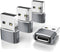 Elebase USB to USB C Adapter for Samsung Galaxy Z Flip 7, 4-Pack Type C Female to A Male Cable Converter for Z Fold Flip
