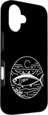 Jimbeels 16 Line Art Tuna Fish Ocean Scene Minimalist Design Case for iPhone