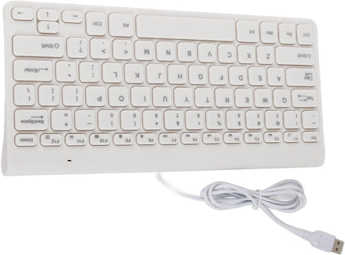 USB Wired Keyboard & Mouse Combo - Ultra-Thin Mini USB Mouse and Keyboard Combo (White)