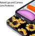 ZIYE Compatible with iPhone 11 Case Sunflower with Camera Lens Protective Cover for Women, Hard PC Back Anti Slip Grip
