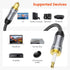 Cable,24K 3.5mm Plug(20ft/6m) VANAUX Toslink to Mini Toslink Digital Optical Cable,S/PDIF Fiber Optic Audio Gold Plated