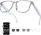 MNVOEQ Smart Bluetooth Glasses, AI Voice Translation Eyewear with Integrated Speakers and Microphone,