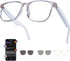 MNVOEQ Smart Bluetooth Glasses, AI Voice Translation Eyewear with Integrated Speakers and Microphone,