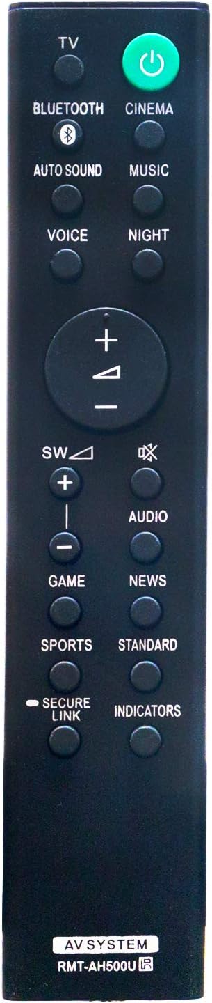 ALLIMITY RMT-AH500U Remote Control Compatible with Sony Sound Bar AV Systems, Multiple Models