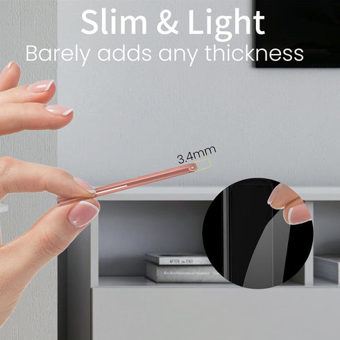 OBHEI Mini Phone Kickstand, Folding Invisible Portable Metal Cell Phone Stand Holder for Desk, Compatible with iPhone