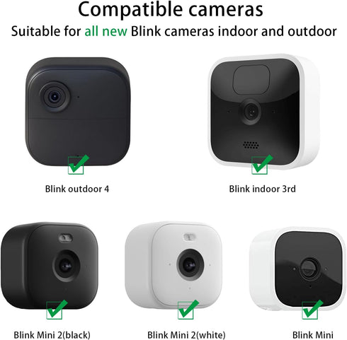 Magnetic Mount Compatible with Blink Mini 2/Outdoor 4th Gen, Adjustable Magnet Camera Mount Bracket for Steel