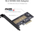 M.2 NVME to PCIe 3.0 x4 Adapter with Aluminum Heatsink Solution