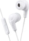 JVC Gumy Plus Earbuds with Mic and Remote - Silicone Ear Pieces, White
