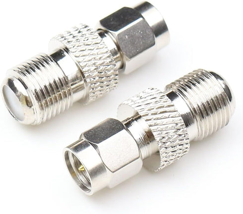 SMA Male to F Female Connector, SMA to F Type Coax Adapter, 2 Packs