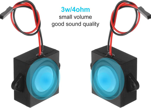 uxcell 4Pcs 3 Watt 4 Ohm Single Mini Speaker Full-Range, Mobile Portable Advertising Machine Speaker Connector