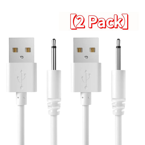 Bizooth 2.5mm 2 Pack DC Charging Cable, Fast Charging USB Cable, Compatible with Beauty Instrument Massager USB Charger