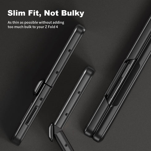 Samsung Galaxy Z Fold 4 Case - Slim Full Body Hinge Protection, Built-in Screen Protector, Wireless Charging, Kickstand