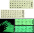 English Luminous Keyboard Stickers Glow in The Dark Language Letter Protective Film Alphabet Button Layout for Laptop PC