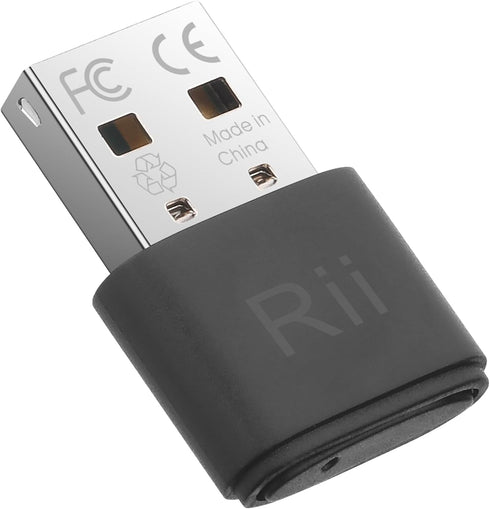 Rii USB Bluetooth 5.4 Adapter for Win 7/8.1/10/11,Bluetooth Receiver & Transmitter for Keyboard/Mouse/Headphone/Speakers/Printer