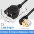 Duttek 90 Degree Ethernet Extension Cable, Cat 8 RJ45 Adapter Cable with Screw Panel Mount