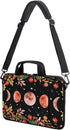 13" 13.3" Laptop Sleeve Chromebook Case with Adjustable Shoulder Strap and Accessory Pocket (Flowers Moon)