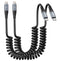 KIYODA USB Type C to Lightning Cable 3FT 2Pack, Coiled Fast Charging iPhone Charger for iPhone 14/13/12/11 Pro Max