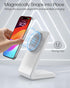 Mag-Safe Charger Stand with 20W Adapter, 5Ft USB-C Cable for Apple iPhone 15/14/13/12 - Grey