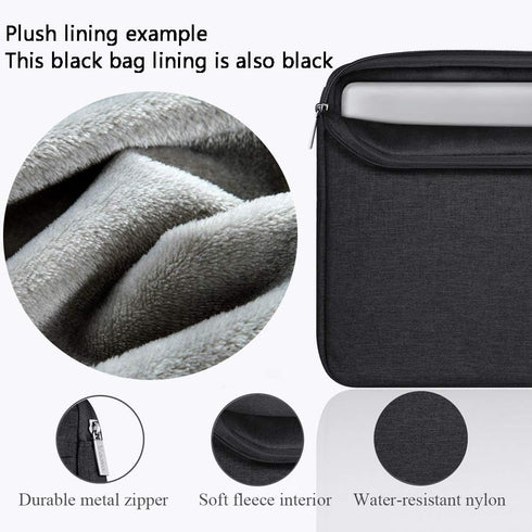 Laptop Sleeve 13-13.6 Inch Compatible with MacBook Air/Pro 13 M1/M2, Surface Laptop 4/5, Chromebook, Slim Black Cover