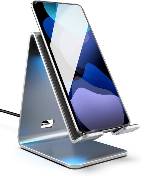 Encased PowerStand Wireless Charging Stand - Dimmable LED Backlights, Desktop Charger for iPhone, Android, Galaxy